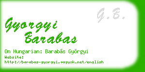 gyorgyi barabas business card
